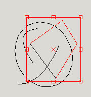 The red selection bounding box.