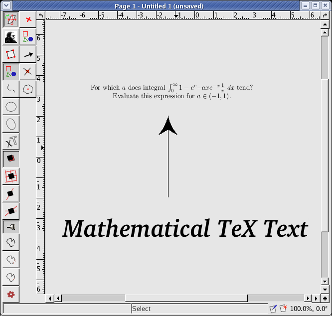 A simple example of TeX and ordinary text objects.